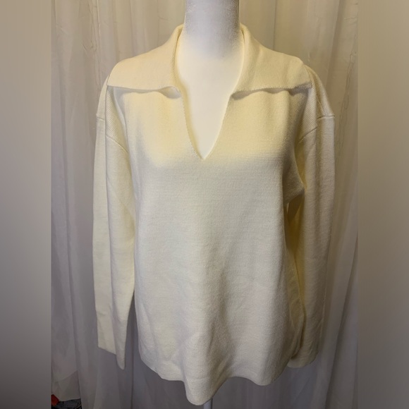 Talbots Milano Stitch Johnny Collar Sweater - Picture 2 of 5